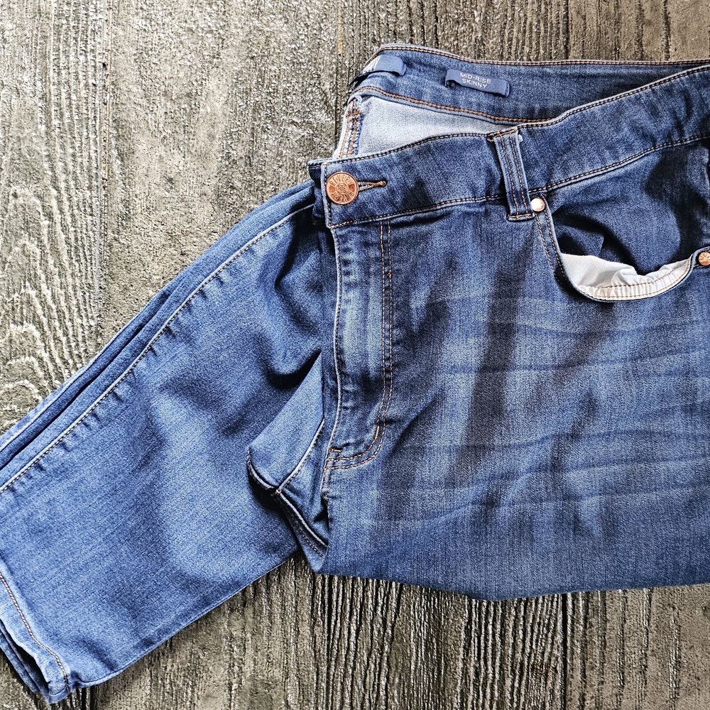 Revelry Mid-Rise Skinny Jeans in Blue